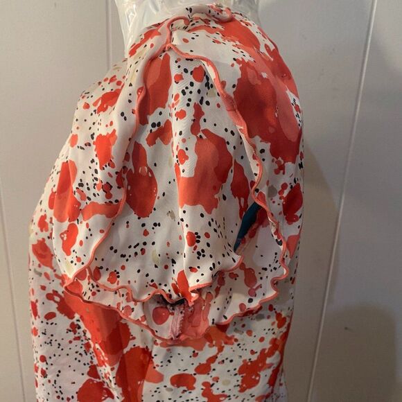 Signature by Larry Levine Multi-Layer Short Sleeve Scoop Neck Womens Top Size XL - Picture 5 of 10